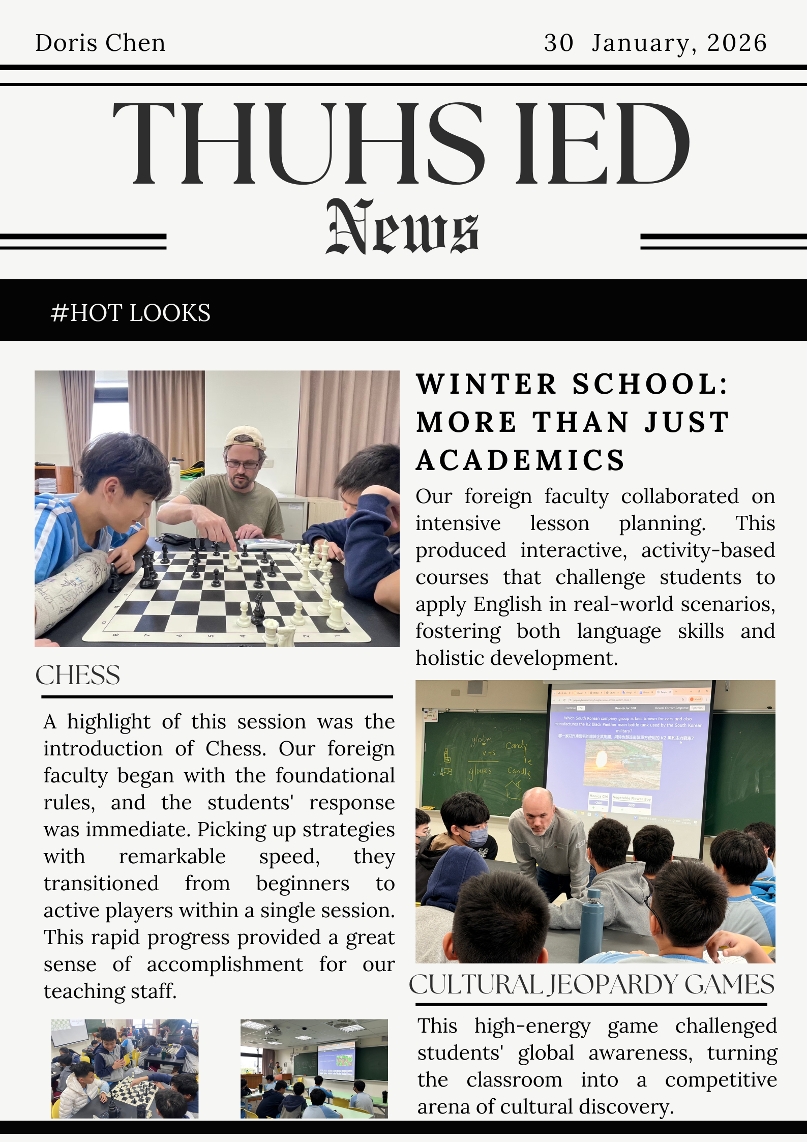 IED News #2 - Winter School: More Than Just Academics
